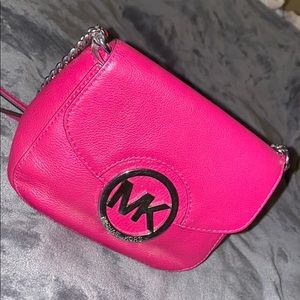 hot pink Michael Kors purse